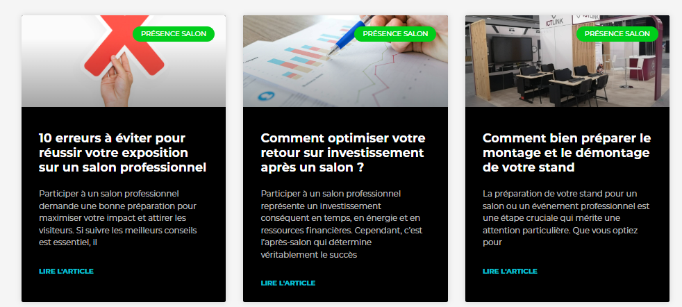 Articles de blog