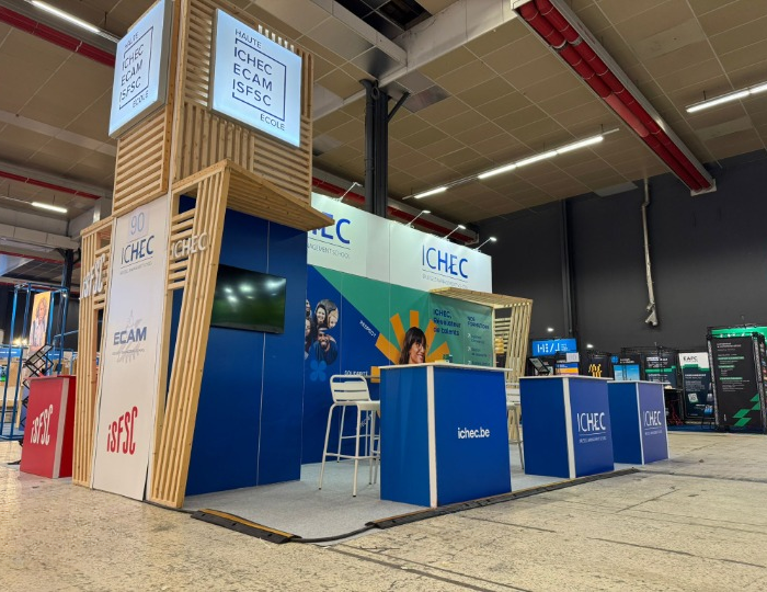 Stand d'exposition de l'IHECS au salon SIEP NAMUR